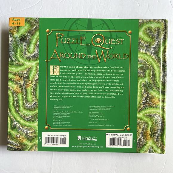 Puzzle Quest Around the World Board Book Write and Wipe Games Boards Markers - Picture 6 of 7